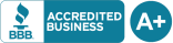 BBB - Accredited Business A+ rating
