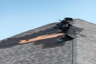 shingles blown off roof
