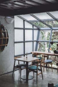 modern replacement windows in kitchen breakfast nook