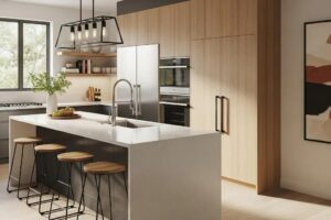 Modern kitchen design with sleek cabinetry and inviting atmosphere