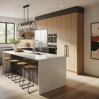 Modern kitchen design with sleek cabinetry and inviting atmosphere