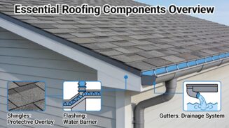 Comprehensive overview of essential roofing components including shingles, flashing, and gutters